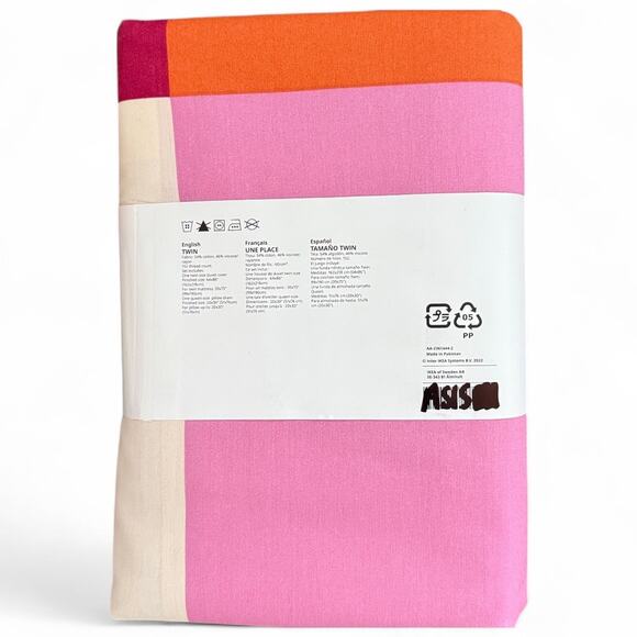 IKEA BRUNKRISSLA Twin Pink Duvet Cover & Pillowcase - Picture 2 of 2